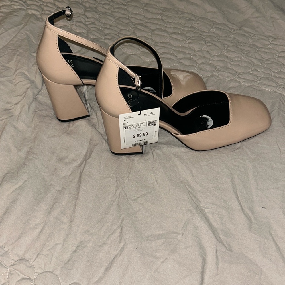 Mango nude Heels with Ankle Strap